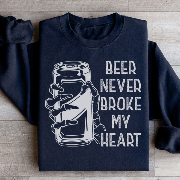 Beer Never Broke My Heart Skull Sweatshirt Black / S Peachy Sunday T-Shirt