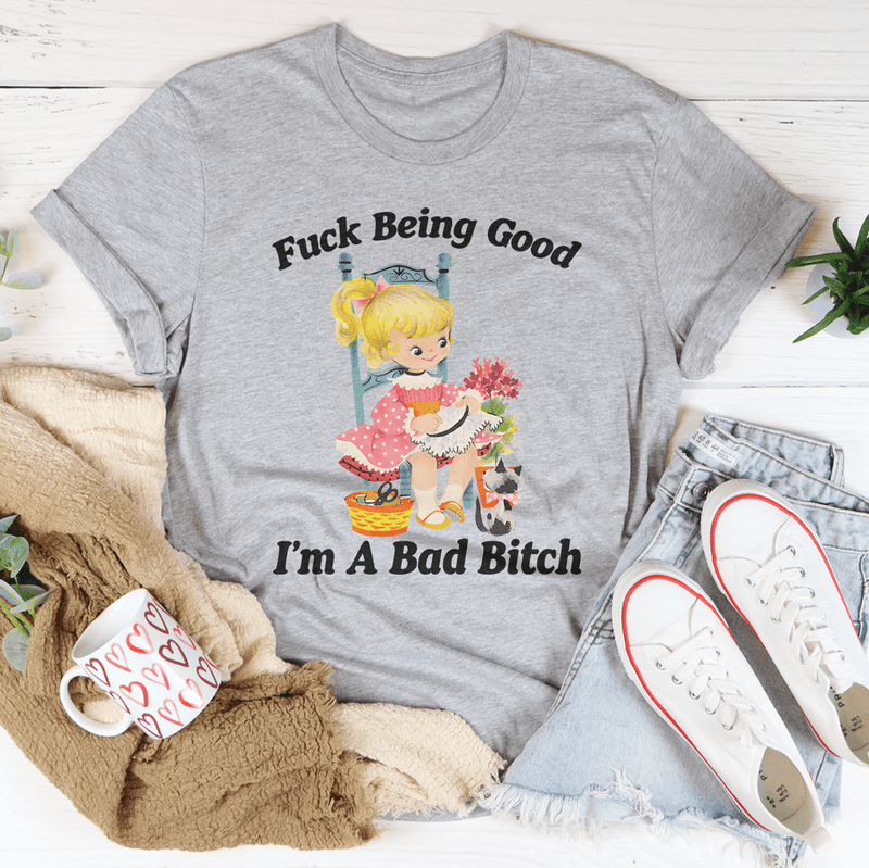 Being Good I’m A Bad Tee Athletic Heather / S Peachy Sunday T-Shirt