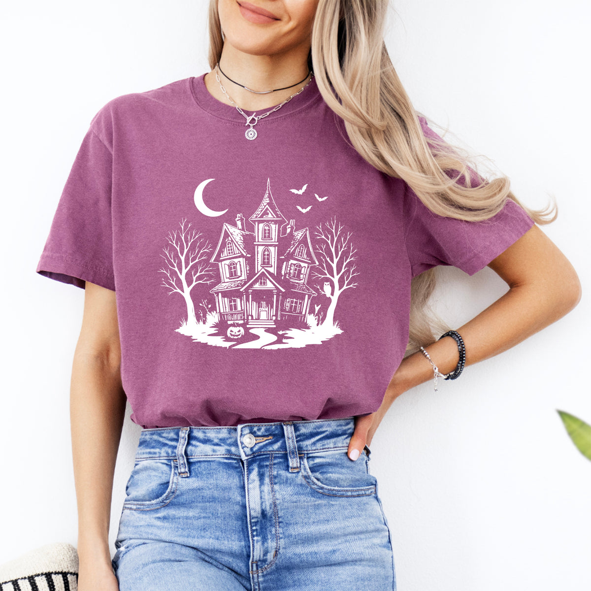 Halloween-T-Shirt „Spukhaus“