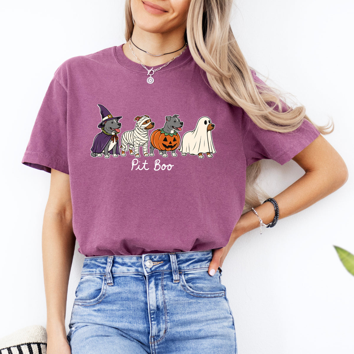 Pit Boo Halloween Pitbull Costume Tee