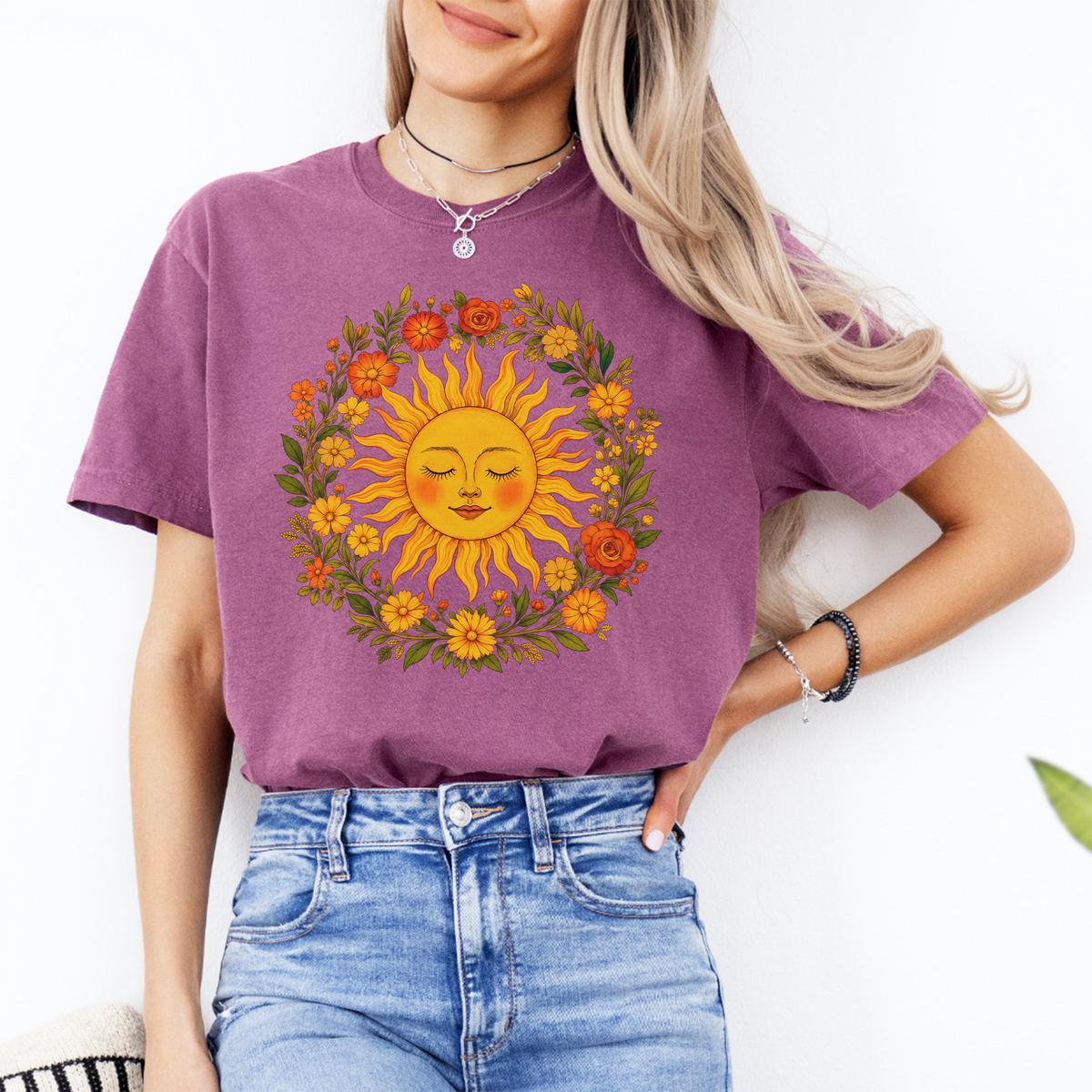 Boho-Spiritual-Sonnen-T-Shirt