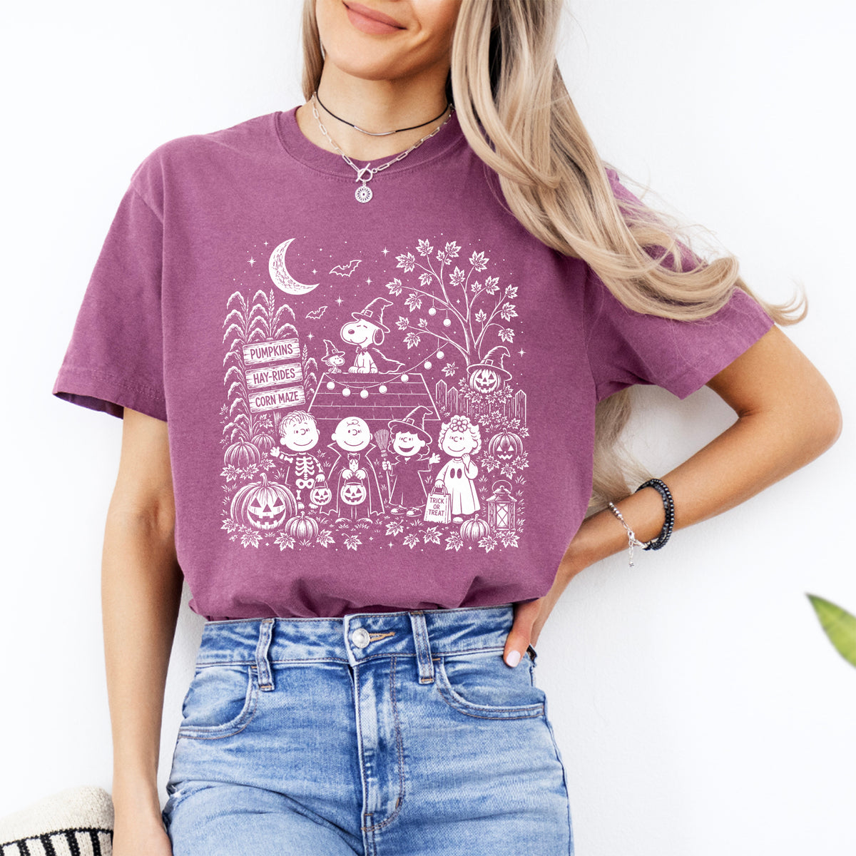 T-Shirt mit gruseligem Patch-Motiv