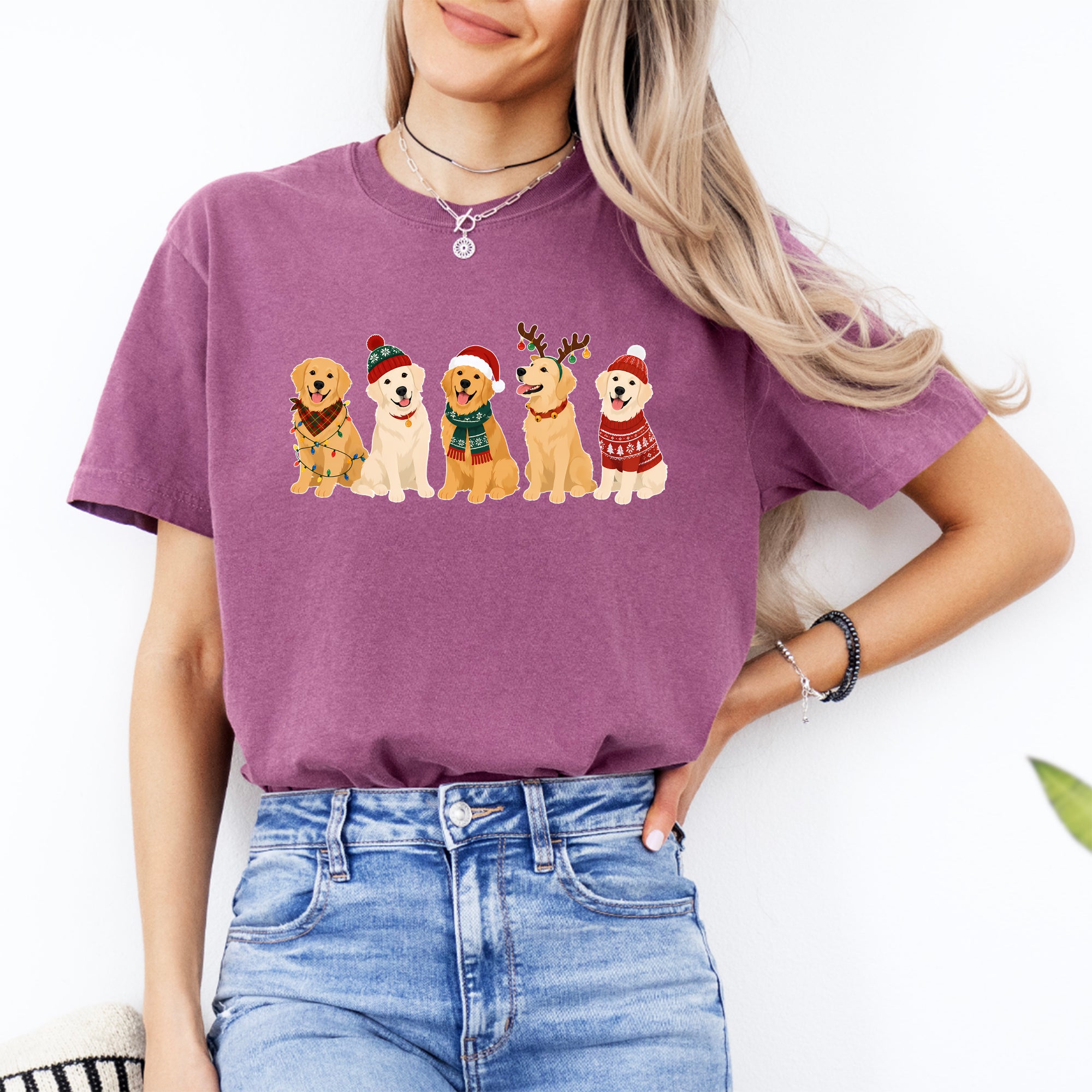 T-shirt de Noël Golden Retriever