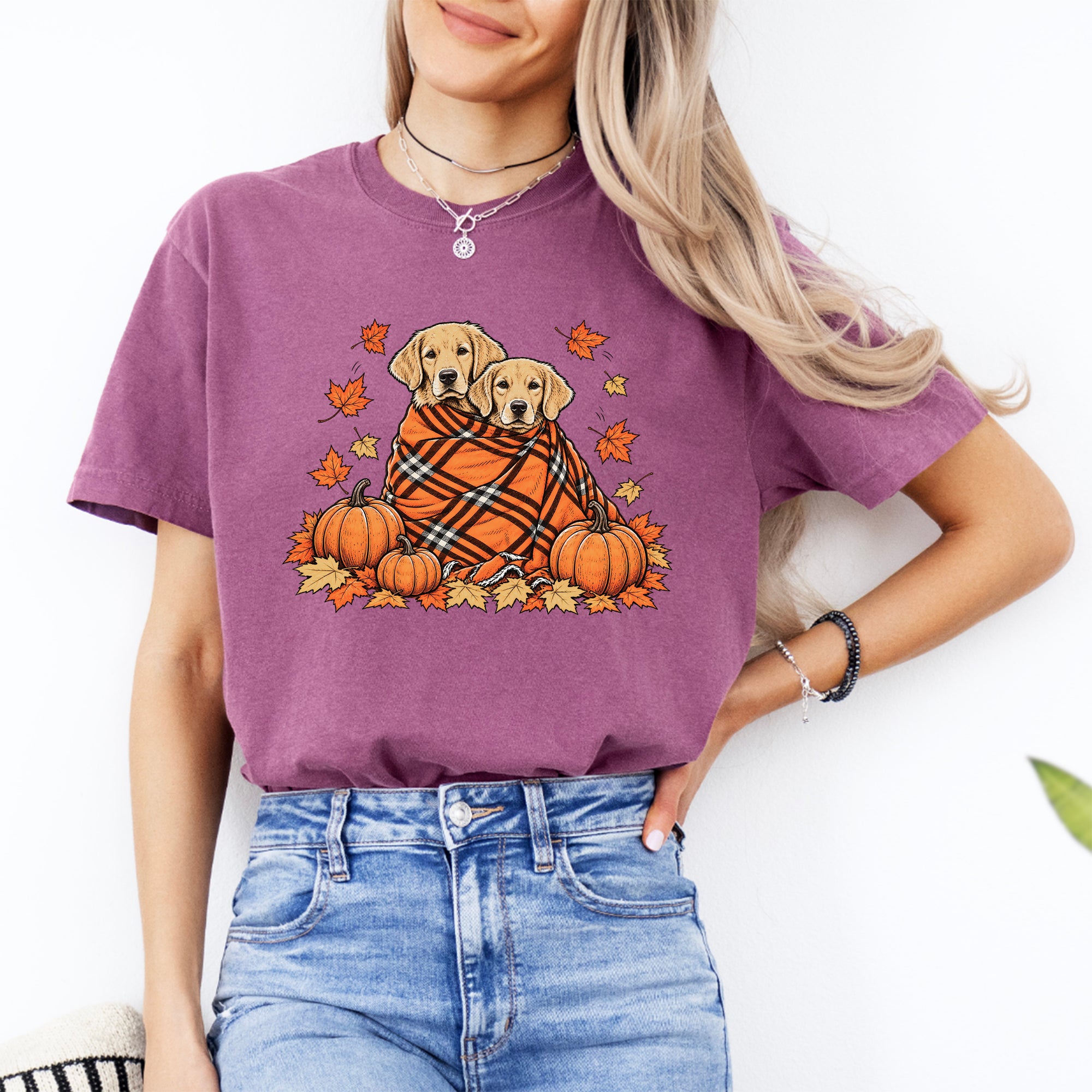 T-shirt d’automne Golden Retriever