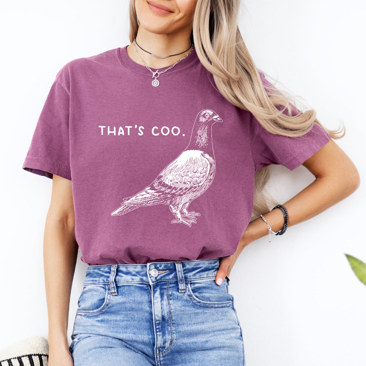 "That's Coo" T-shirt graphique humoristique avec jeu de mots sur les pigeons