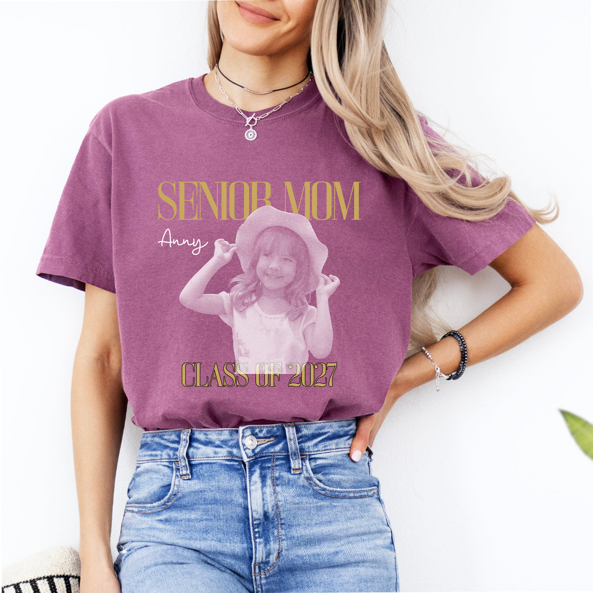 Personalisiertes T-Shirt für Mütter von Schulabgängern 2027