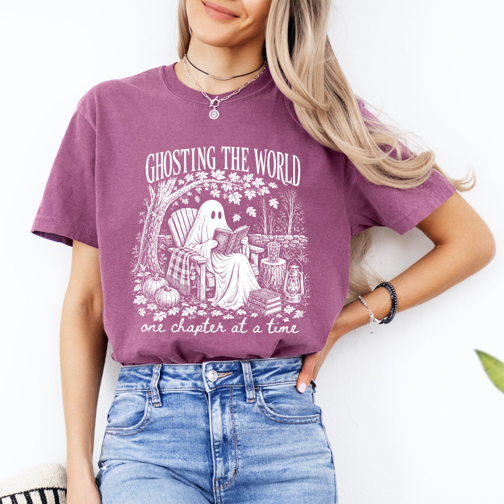 T-shirt de lecture fantôme tendance
