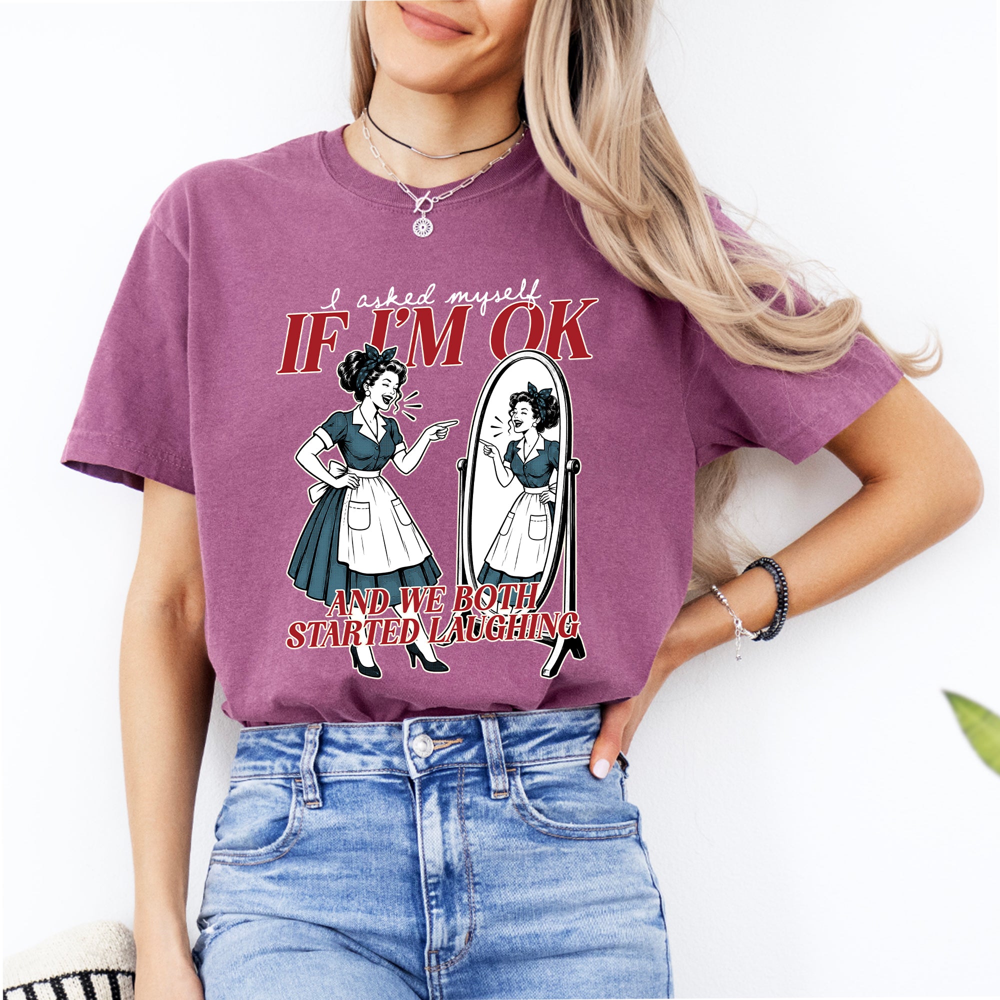 Lustiges Mental-Health-T-Shirt „Ich habe mich gefragt, ob es mir gut geht“