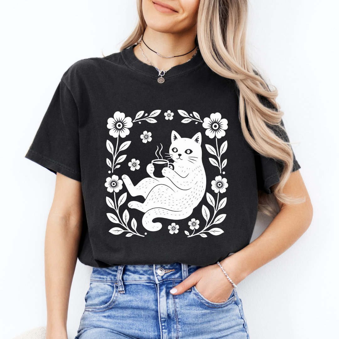 Boho-Katzen-T-Shirt