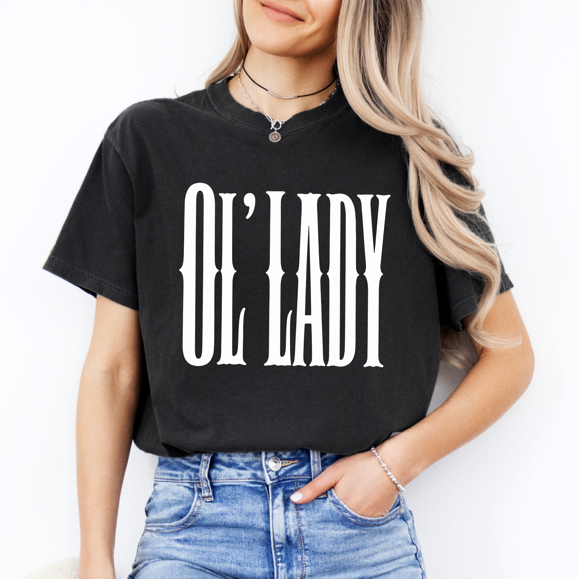 Camiseta de señora mayor