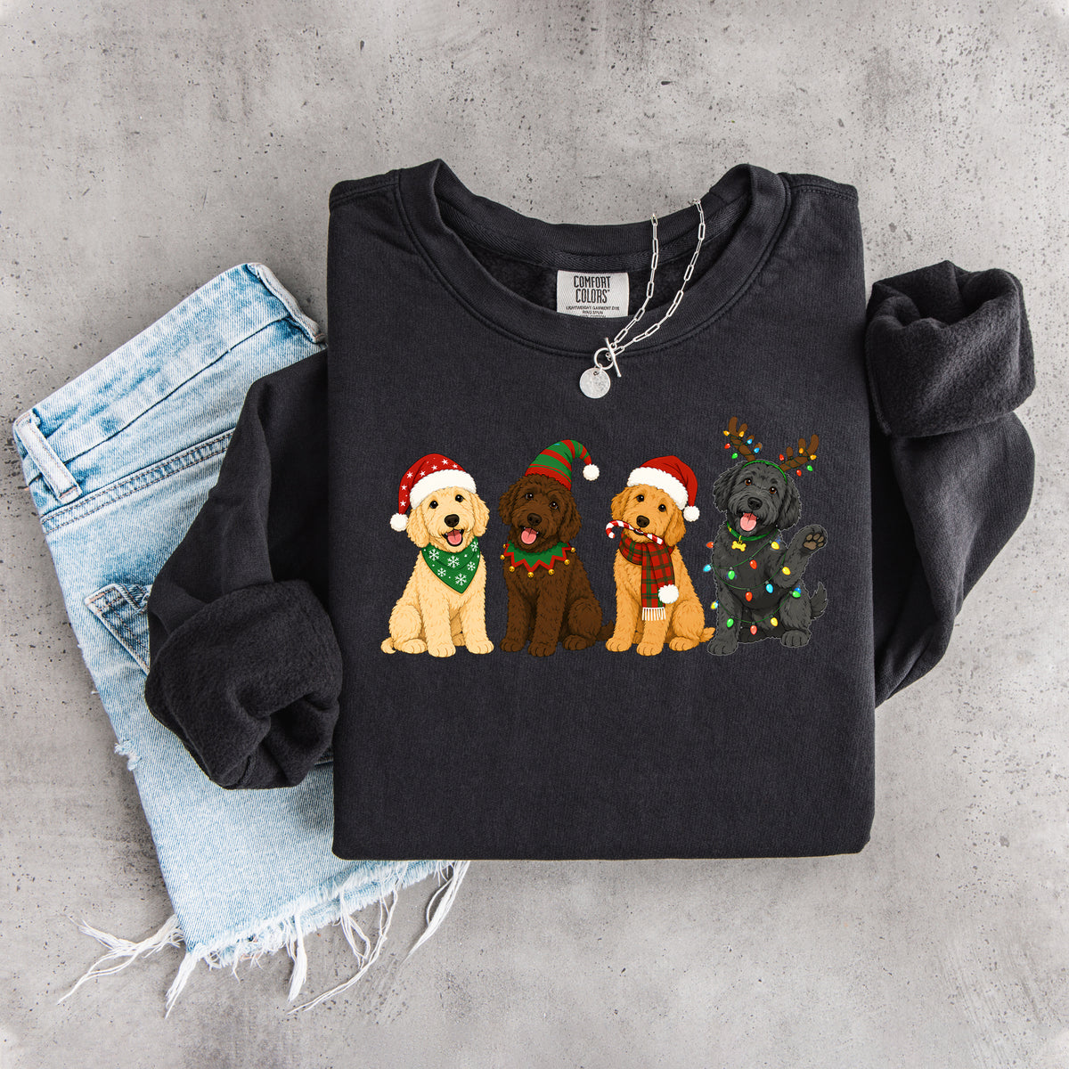 Golden Doodle Christmas Sweatshirt