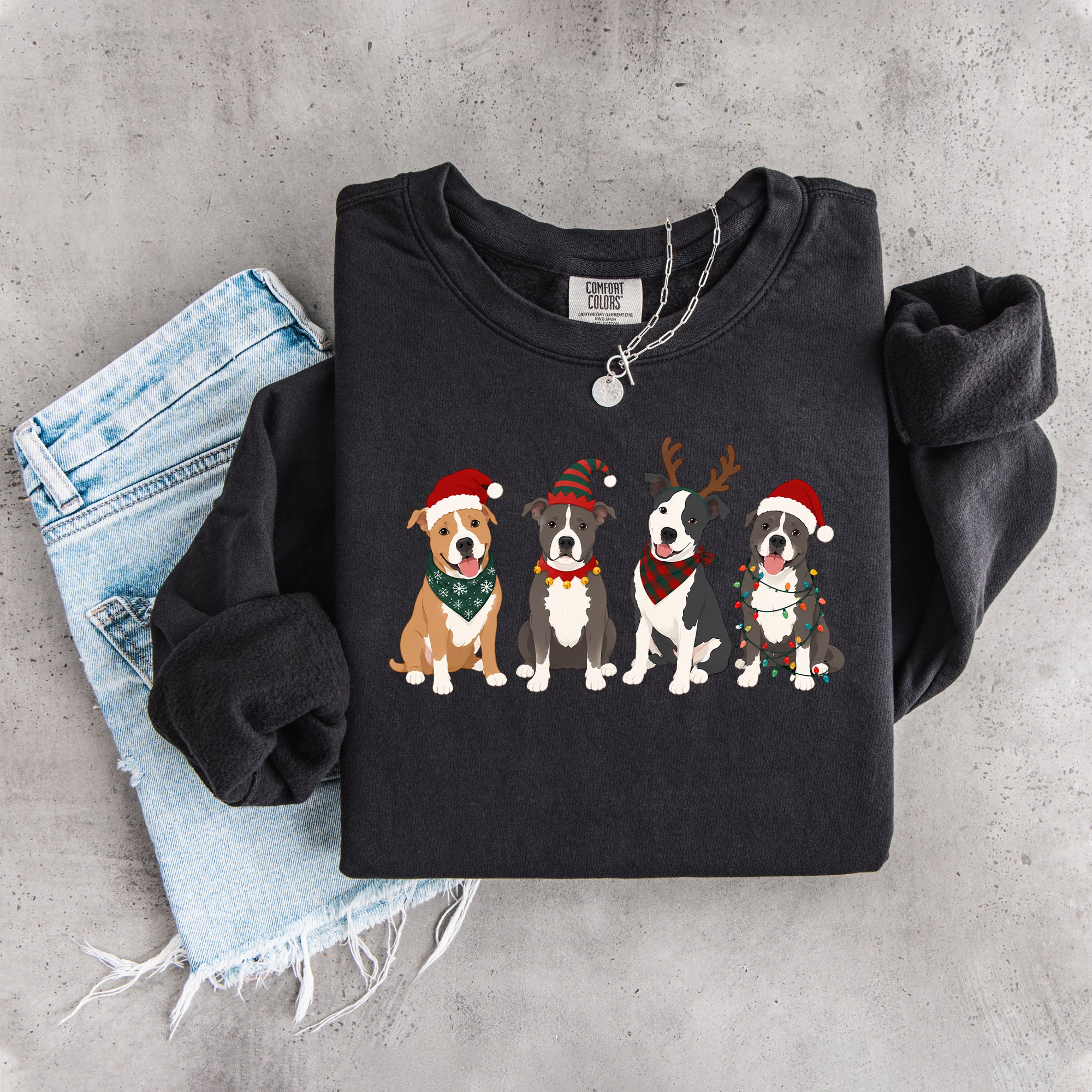 Pitbulls Christmas Sweatshirt