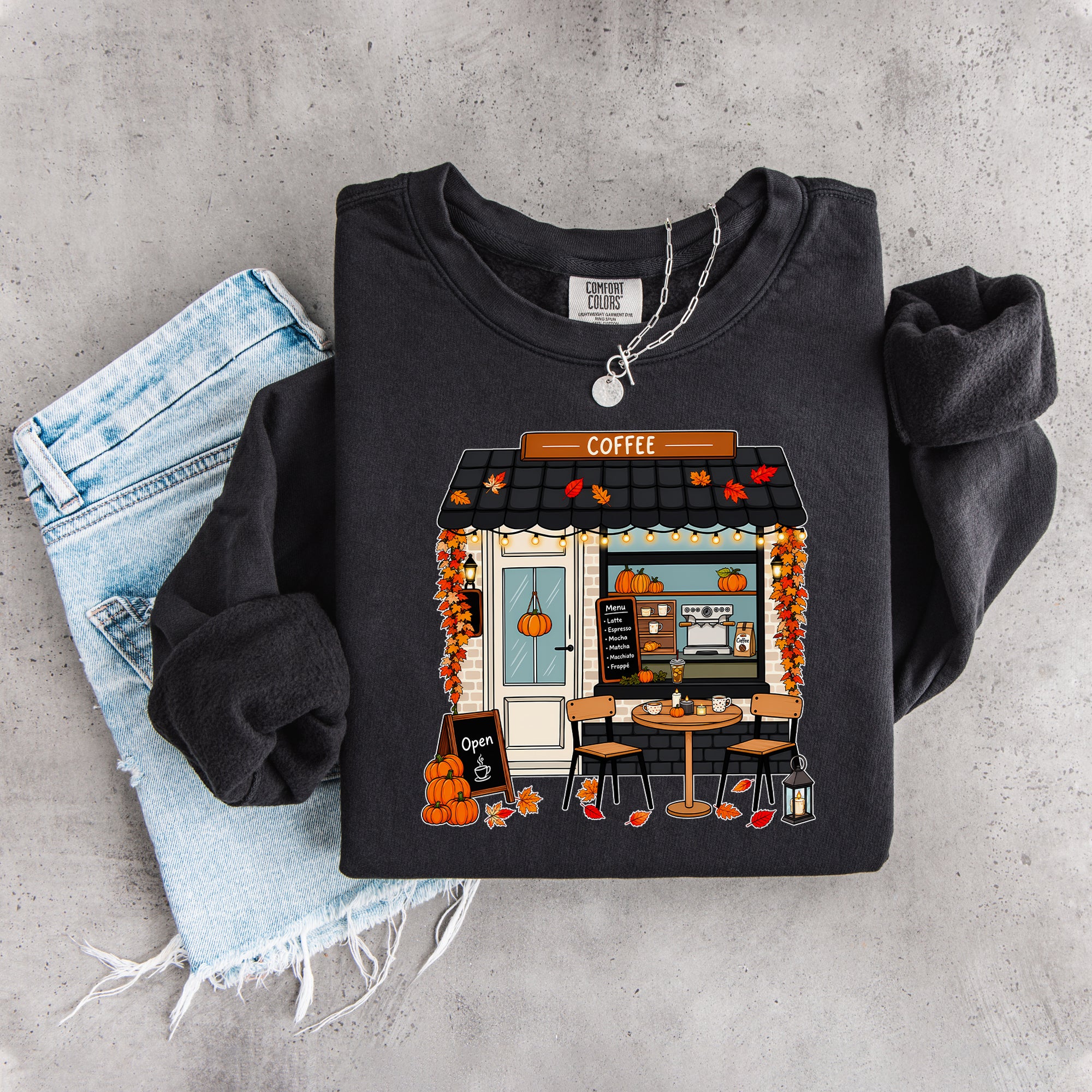 Vintage Fall Coffee Shop Sweatshirt