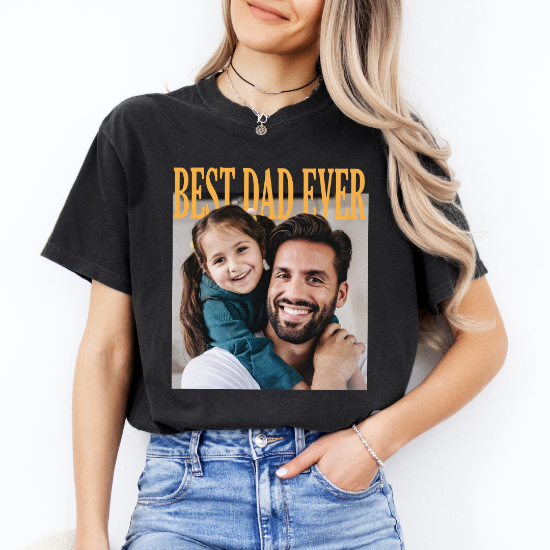 Personalized Best Dad Ever With Photo Tee