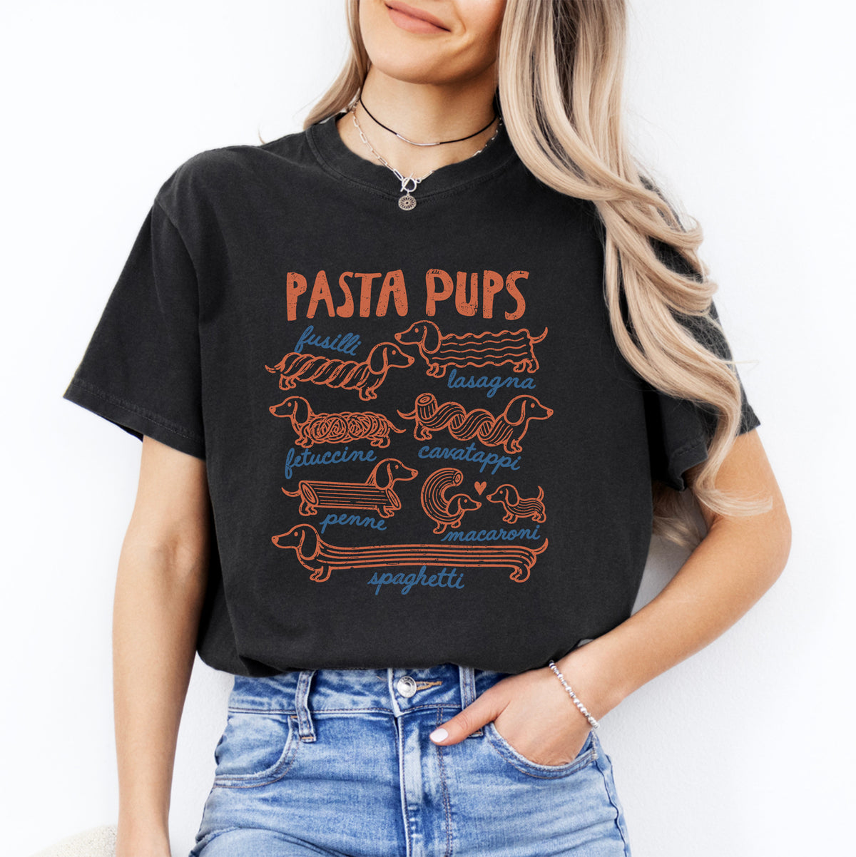 Lustiges Dackel-Nudelwelpen-T-Shirt