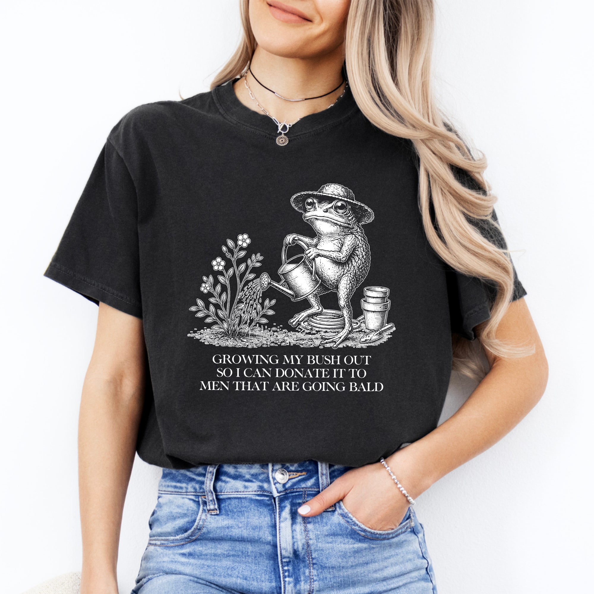 T-shirt amusant pour femme « Je laisse pousser mes poils pubiens »