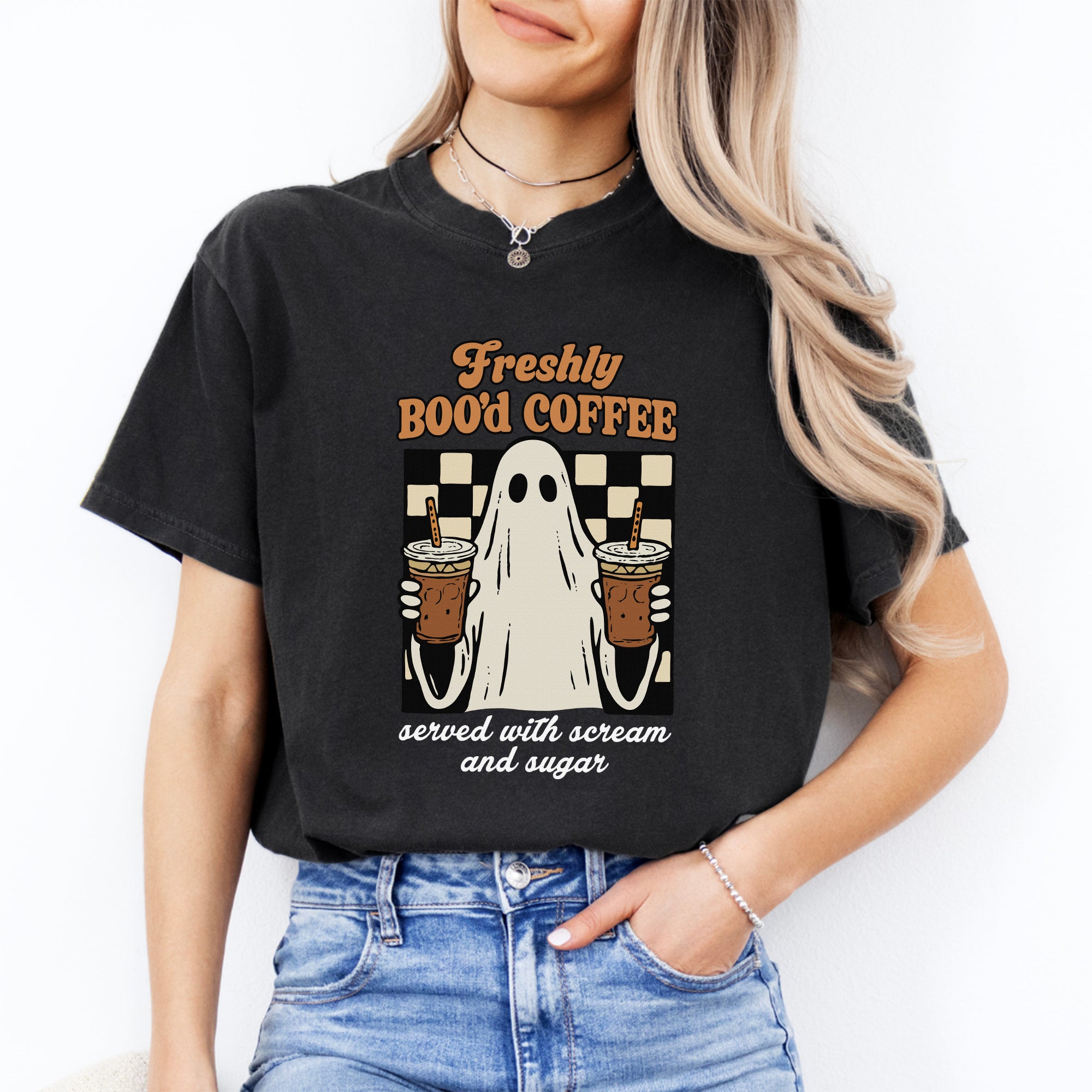 Camiseta de café «Freshly Boo'd»