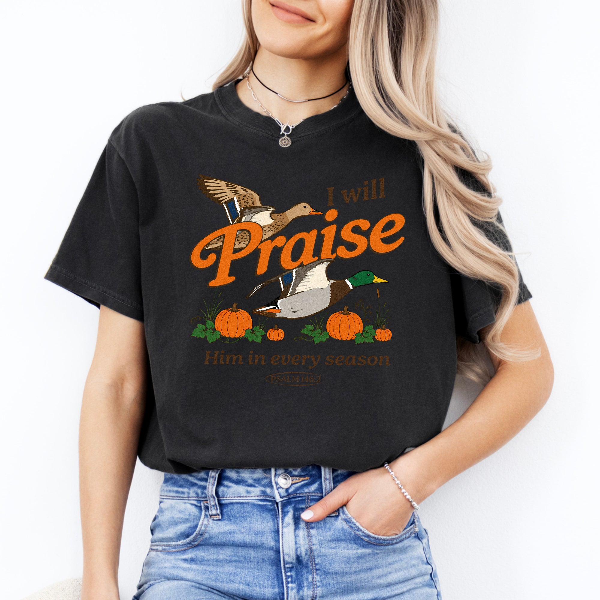 T-Shirt „Ich werde ihn jede Jahreszeit preisen“