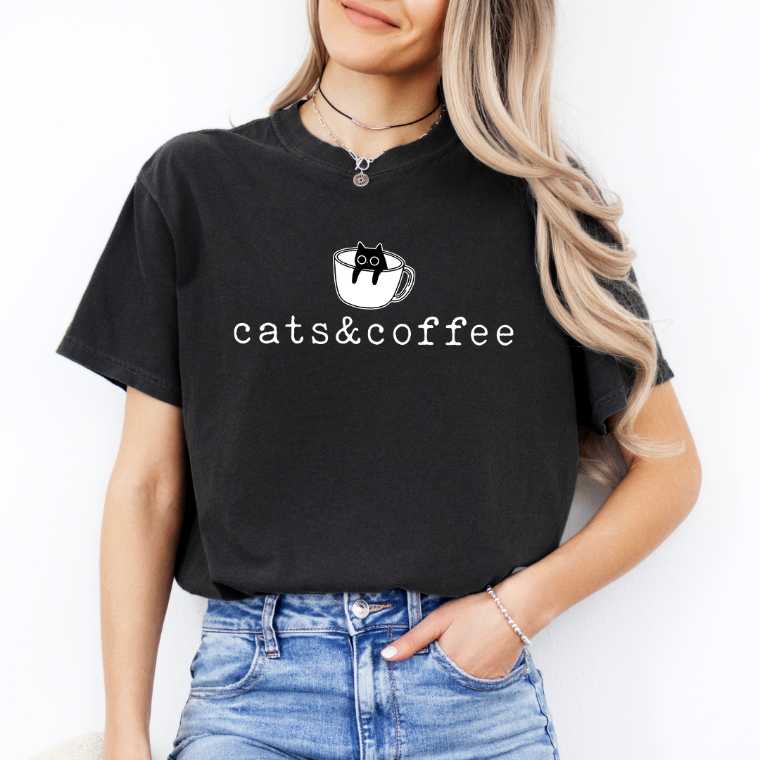 Cats And Coffee Tee