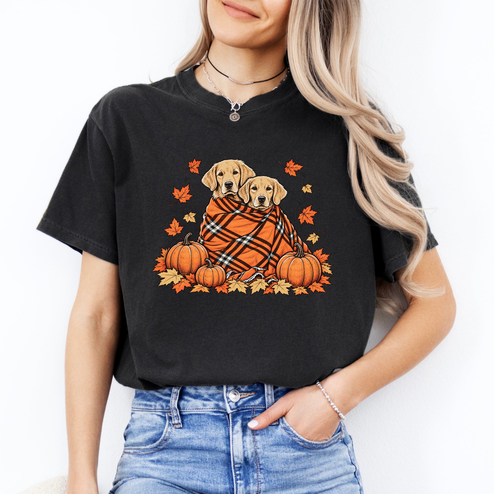 T-shirt d’automne Golden Retriever