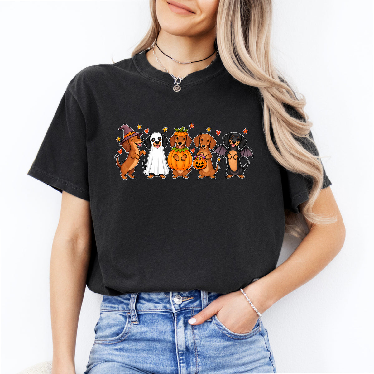 T-shirt teckel d’Halloween