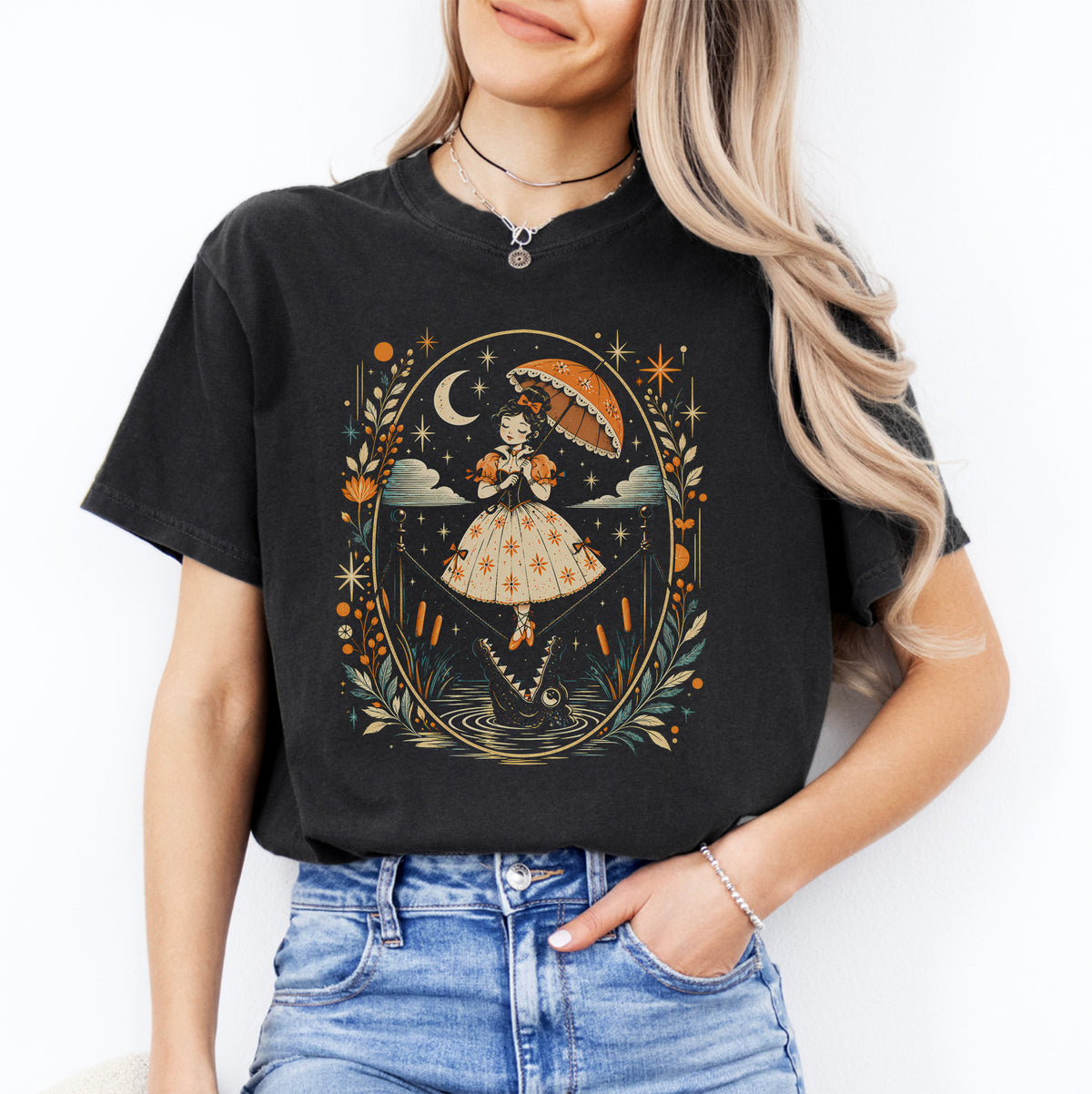 T-shirt graphique vintage « funambule »