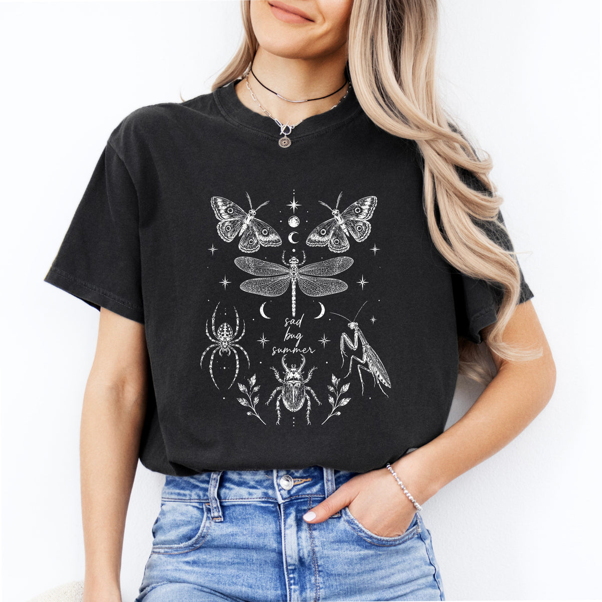 Retro-T-Shirt „Trauriger Käfer“ für den Sommer