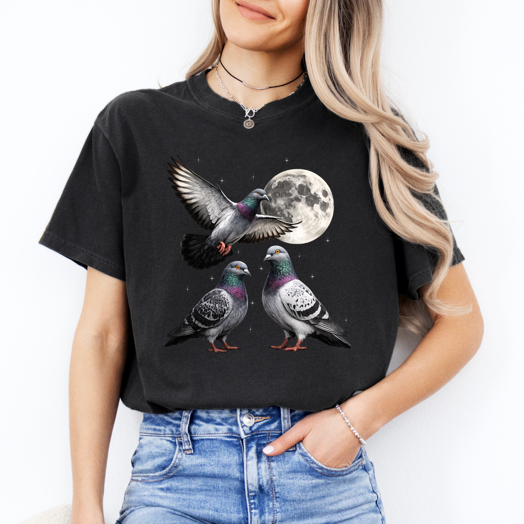 Three Pigeon Retro Graphic Tee