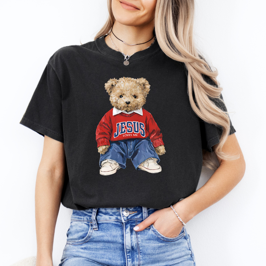 Jesus Loves Me Teddy Bear Tee