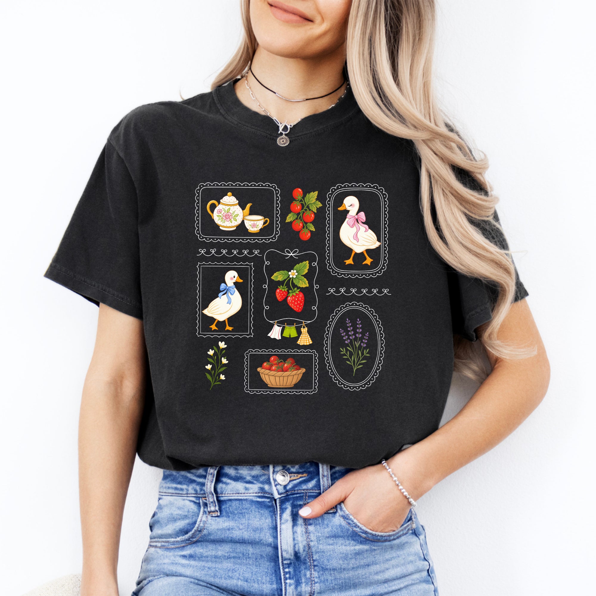 Vintage Cottagecore Goose Tee