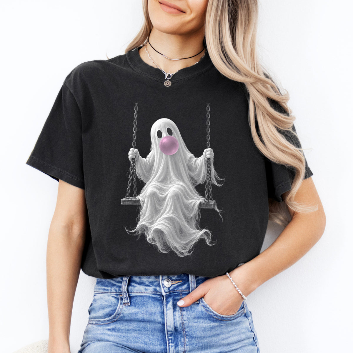 Süßes, gruseliges Geister-Kaugummi-T-Shirt
