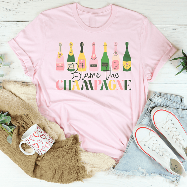Blame The Champagne Tee Pink / S Peachy Sunday T-Shirt