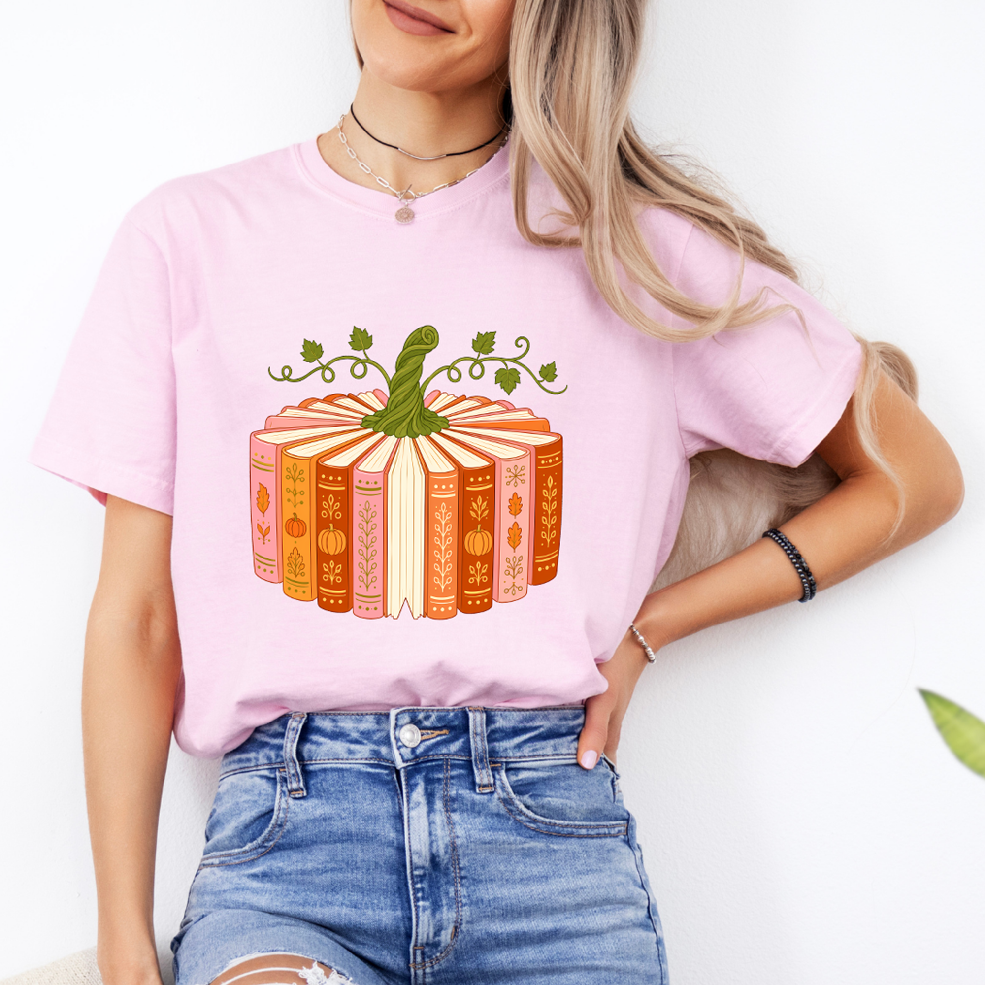 Bücher-Kürbis-T-Shirt