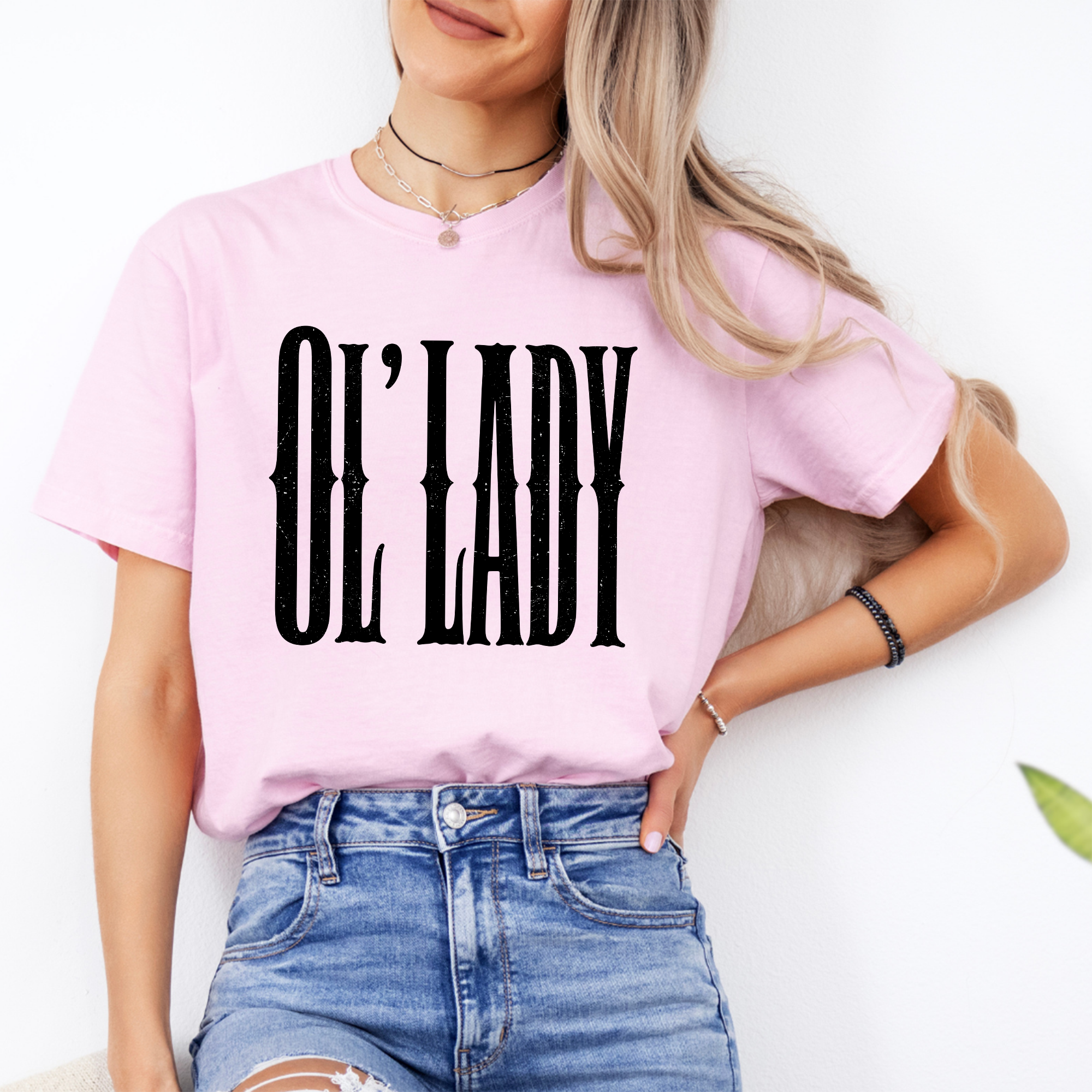Camiseta de señora mayor