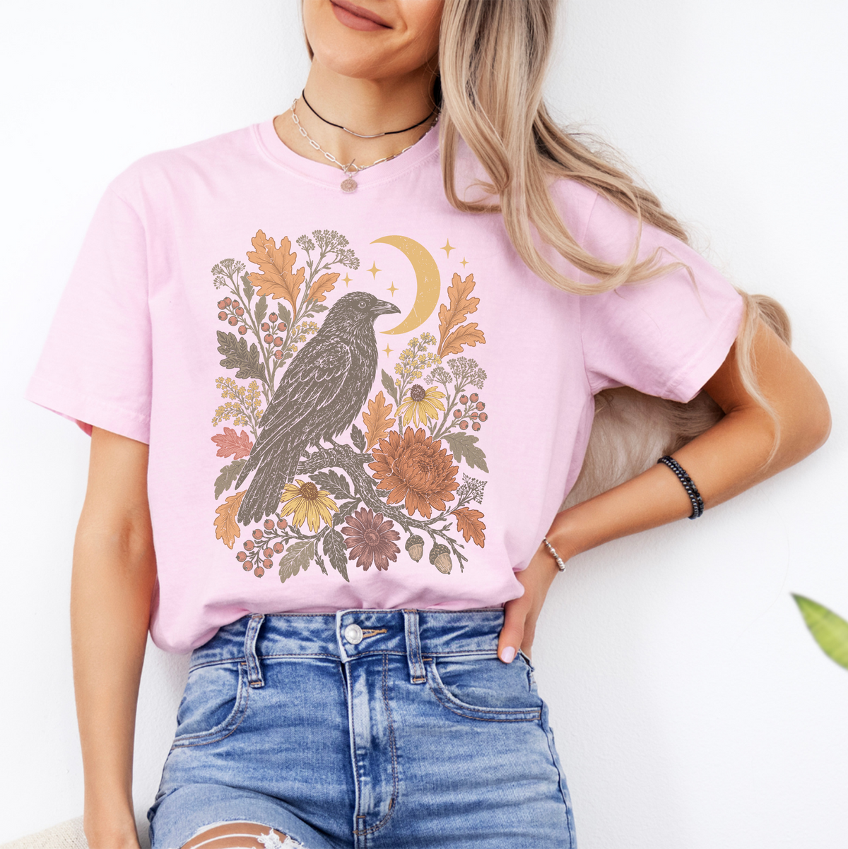 T-shirt d’automne « Corbeau céleste »