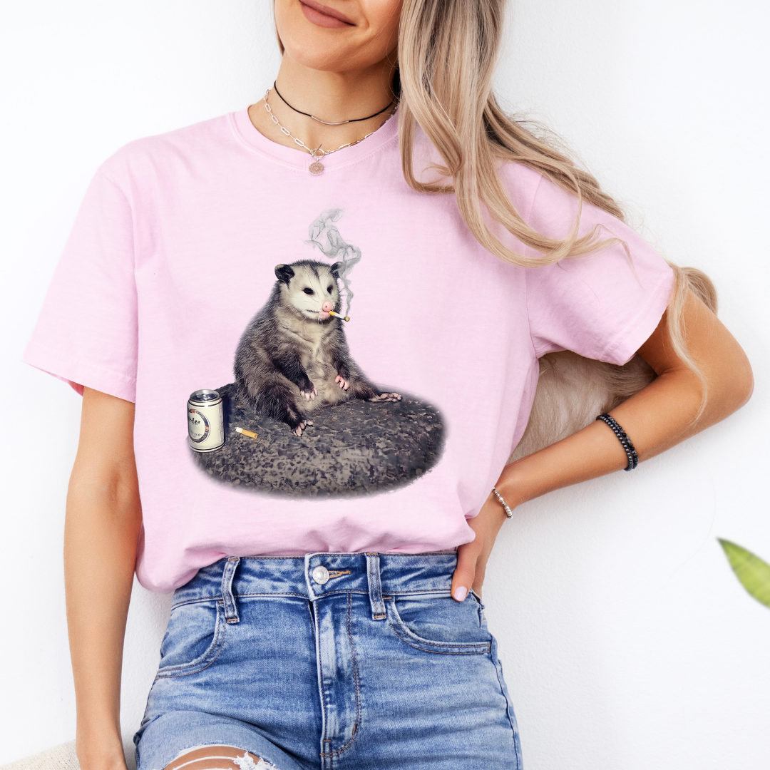 Smoking Possum Meme Tee