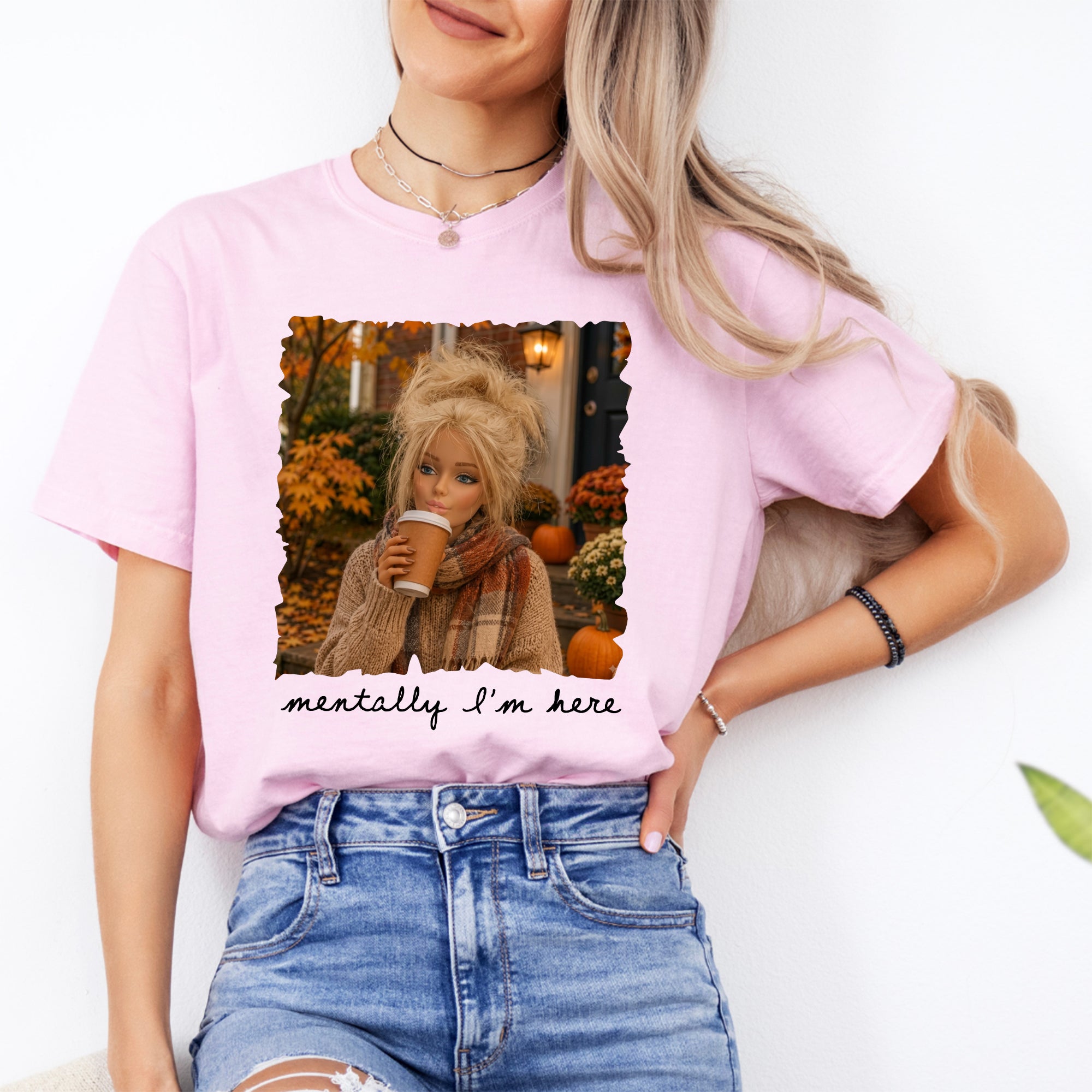 T-shirt « Mentalement, je suis ici »