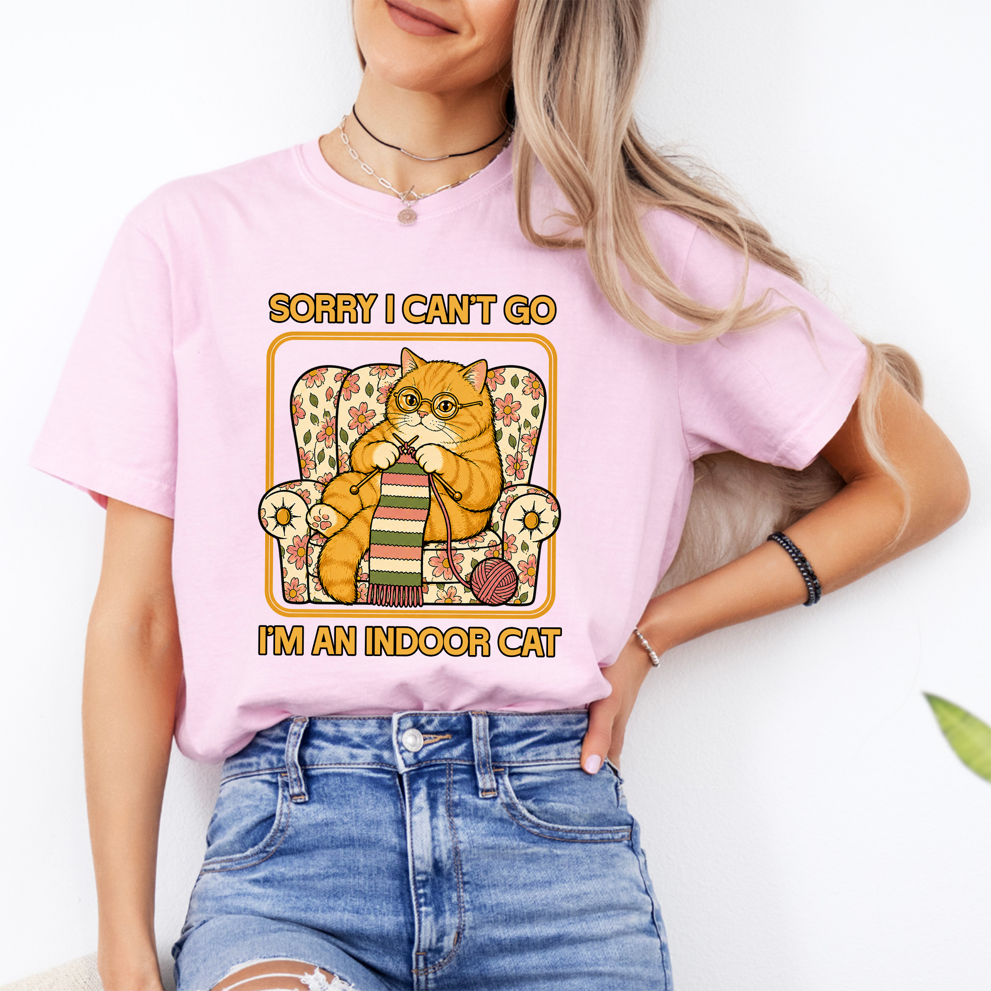 Sorry I Can't Go I'm An Indoor Cat Tee
