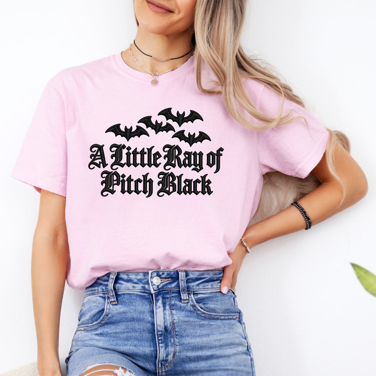 "A Little Ray of Pitch Black" – Gothic Bats Graphic Tee