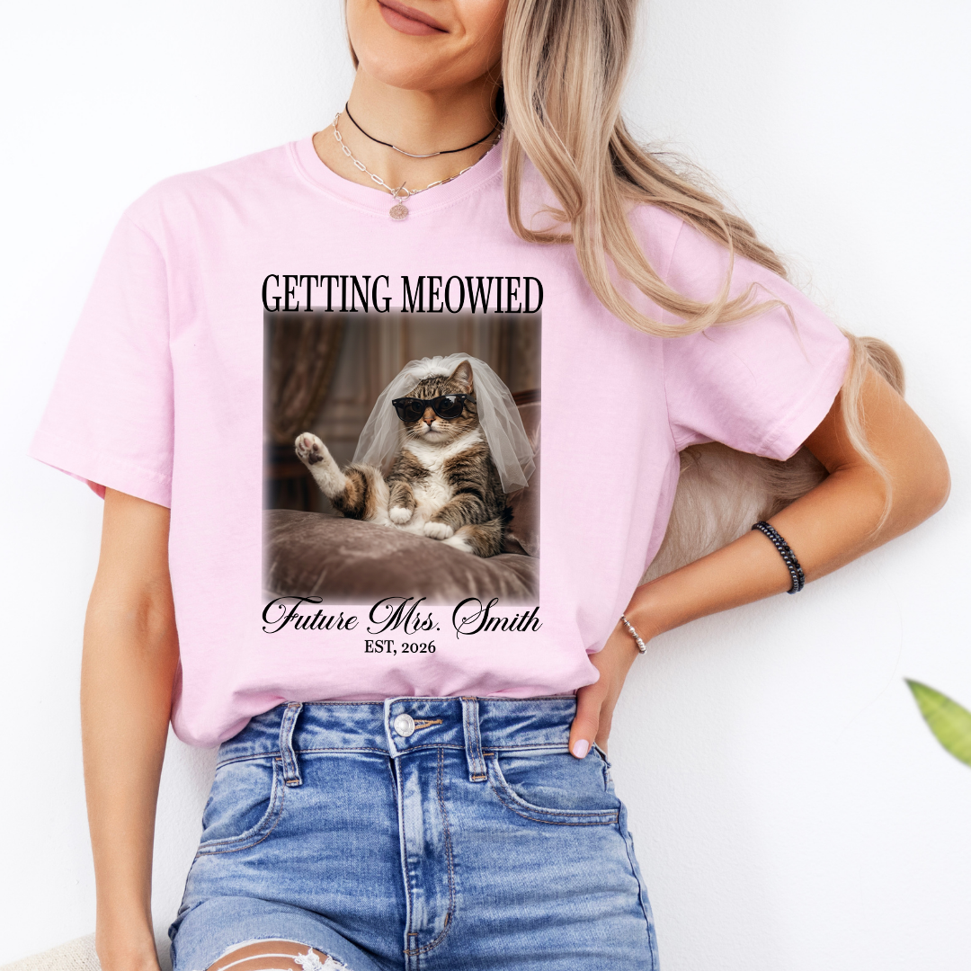 Personalized Getting Meowied Future Mrs Tee
