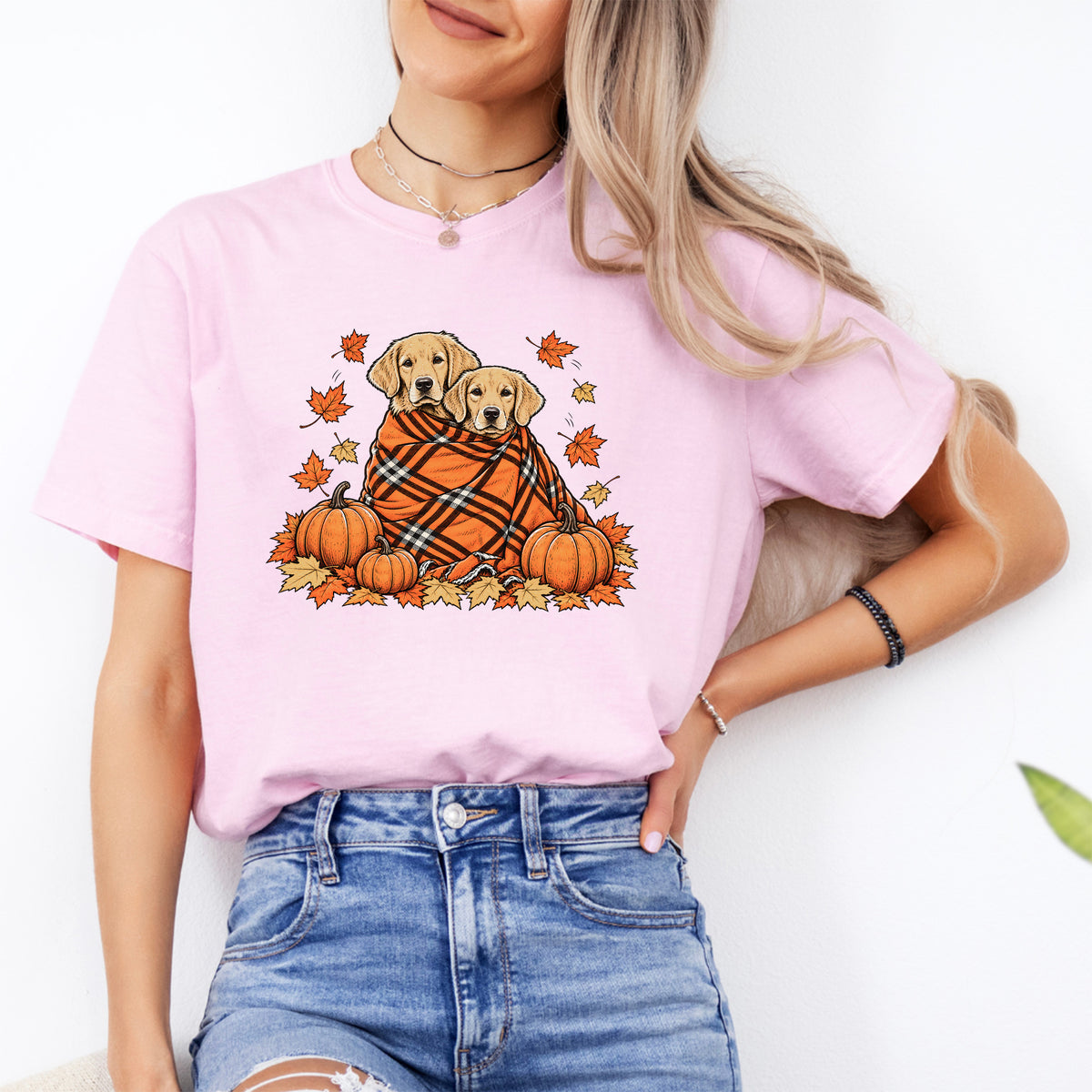 T-shirt d’automne Golden Retriever
