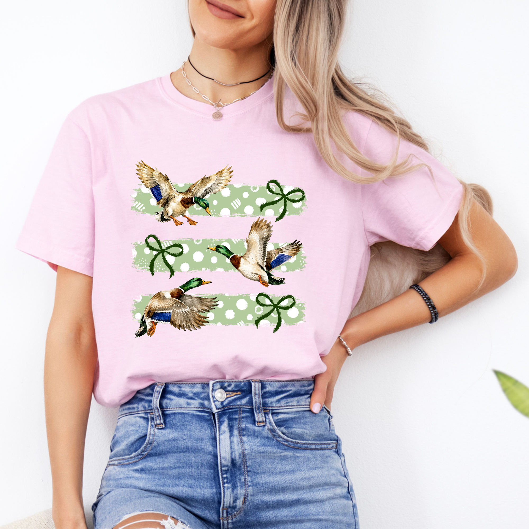 T-shirt de chasse au canard colvert, style rétro vintage