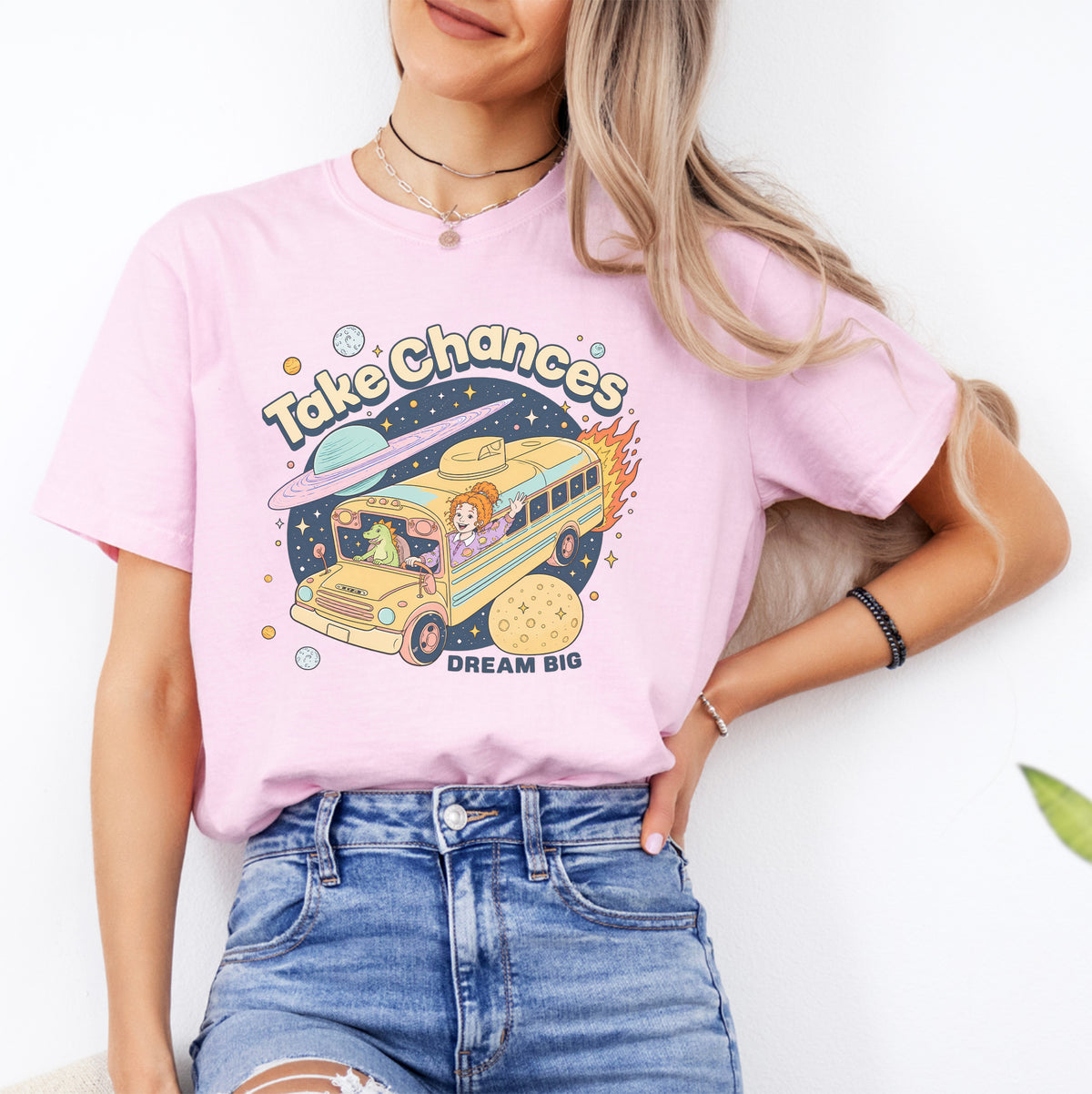 90s Science Teacher Nostalgia Graphic Top Take Chances DREAM BIG