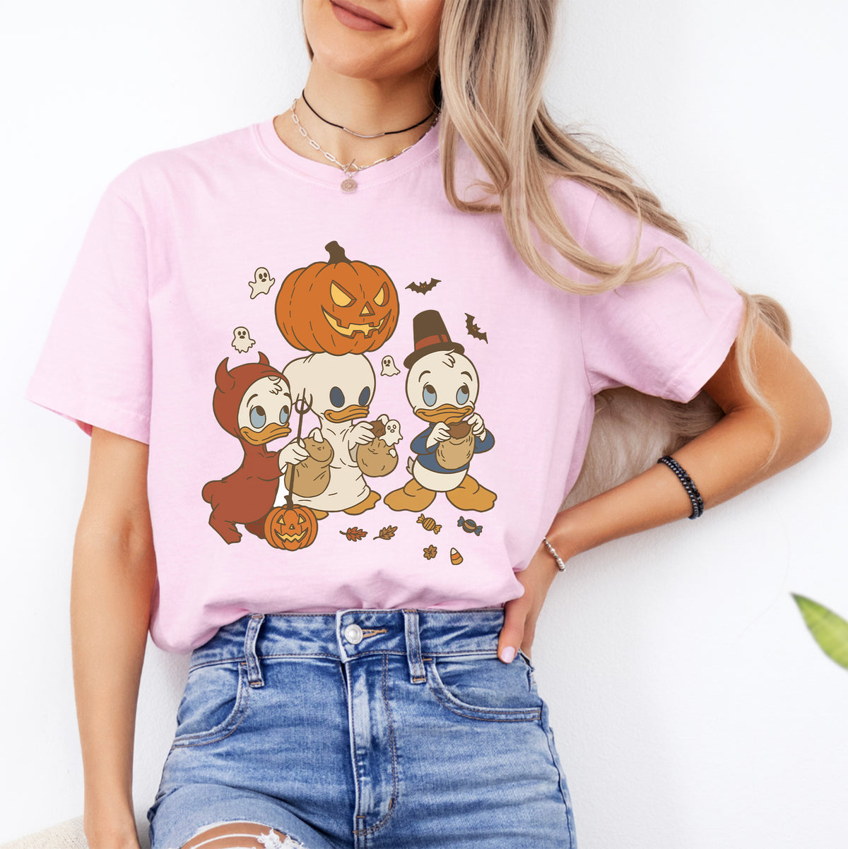 Camiseta vintage de los sobrinos del Pato Donald para la temporada espeluznante