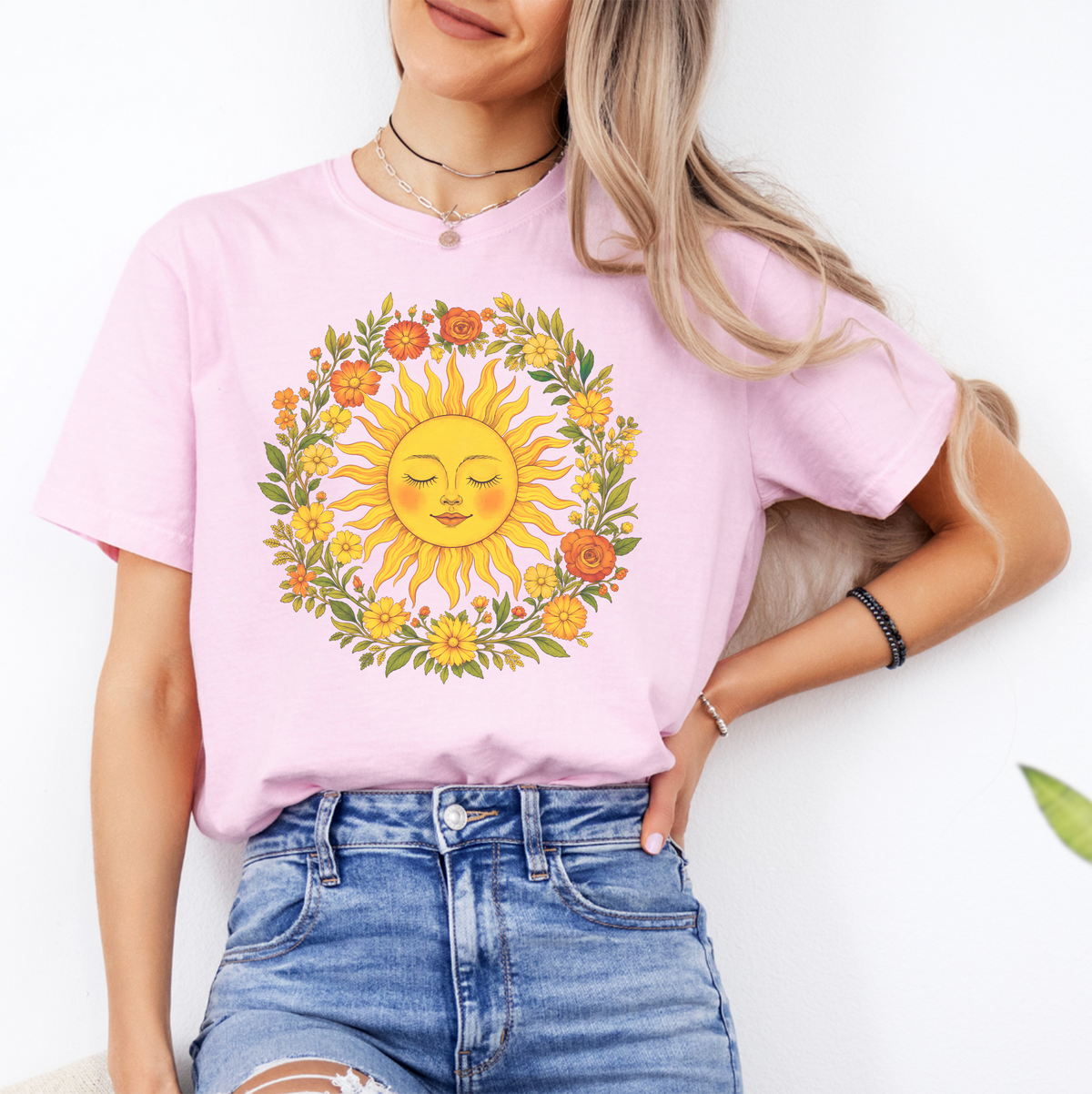 Boho-Spiritual-Sonnen-T-Shirt