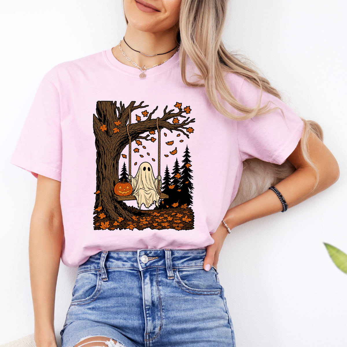 Camiseta vintage de Halloween con fantasma de los 90s