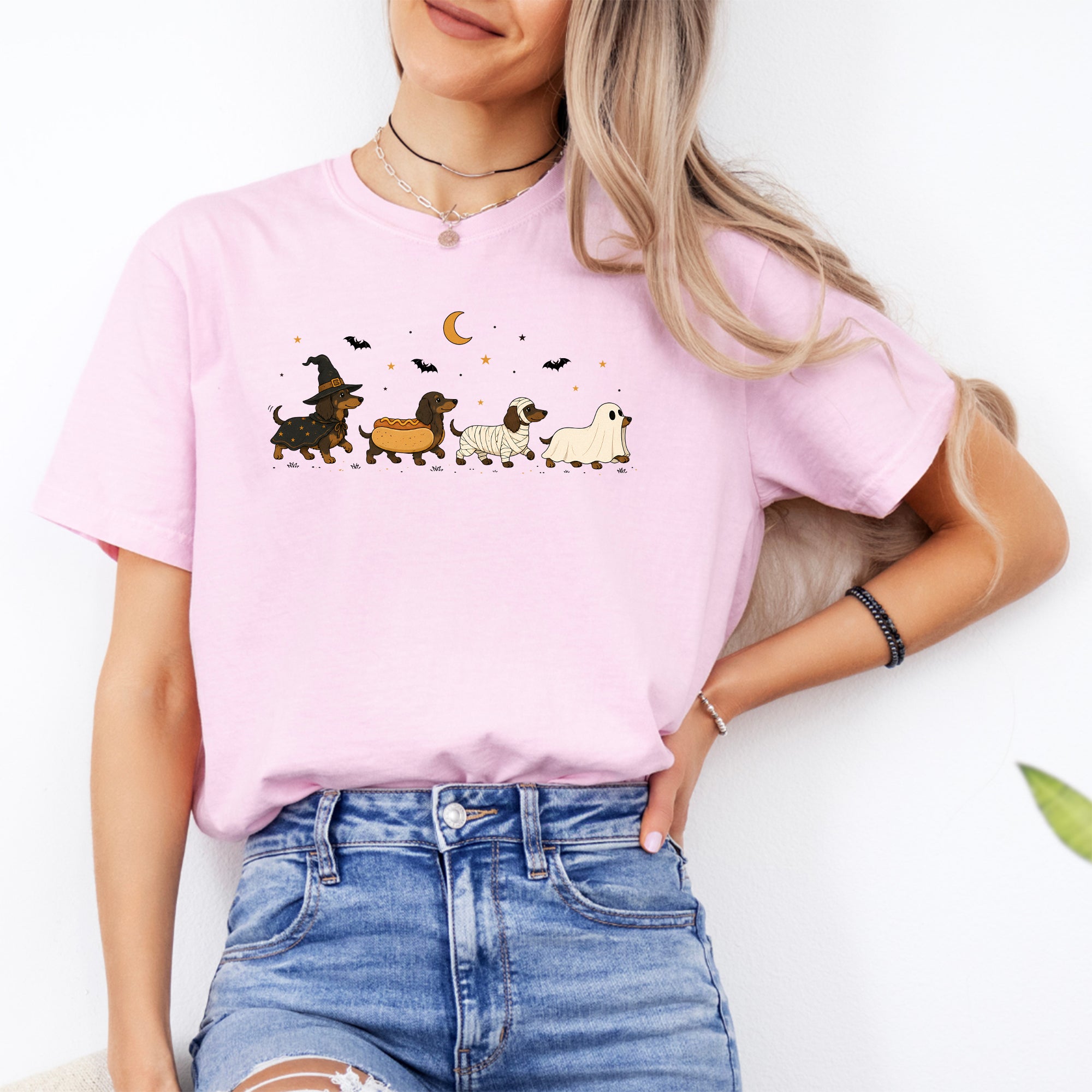 Camiseta de disfraces de Halloween para perros salchicha