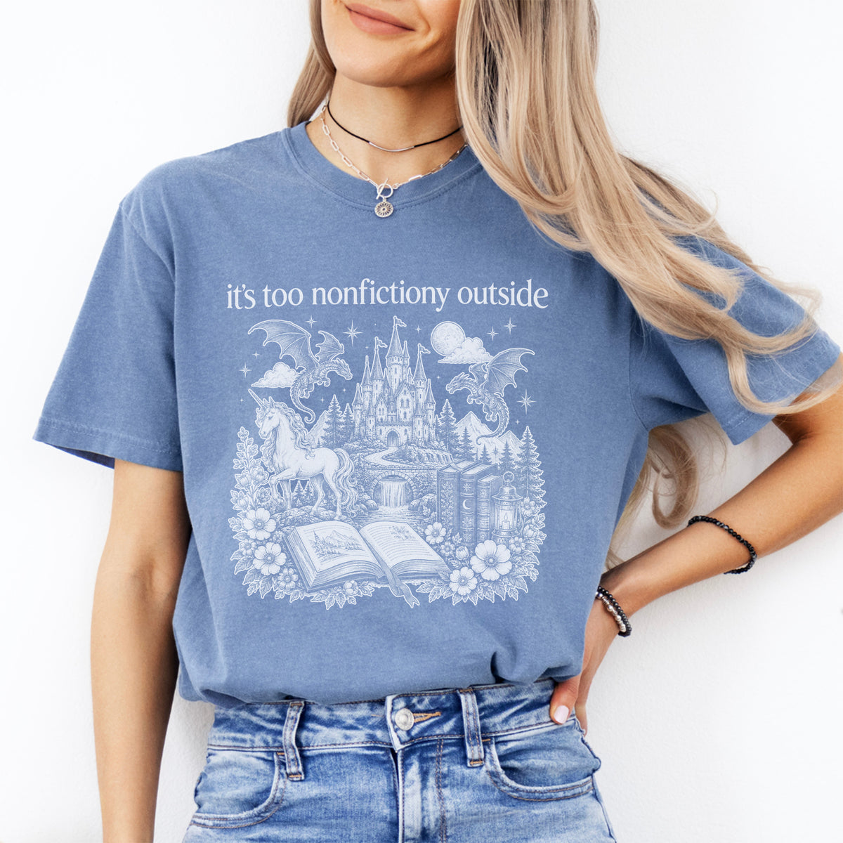 « It's Too Nonfictiony Outside » – Haut graphique pour passionné(e) de livres fantastiques