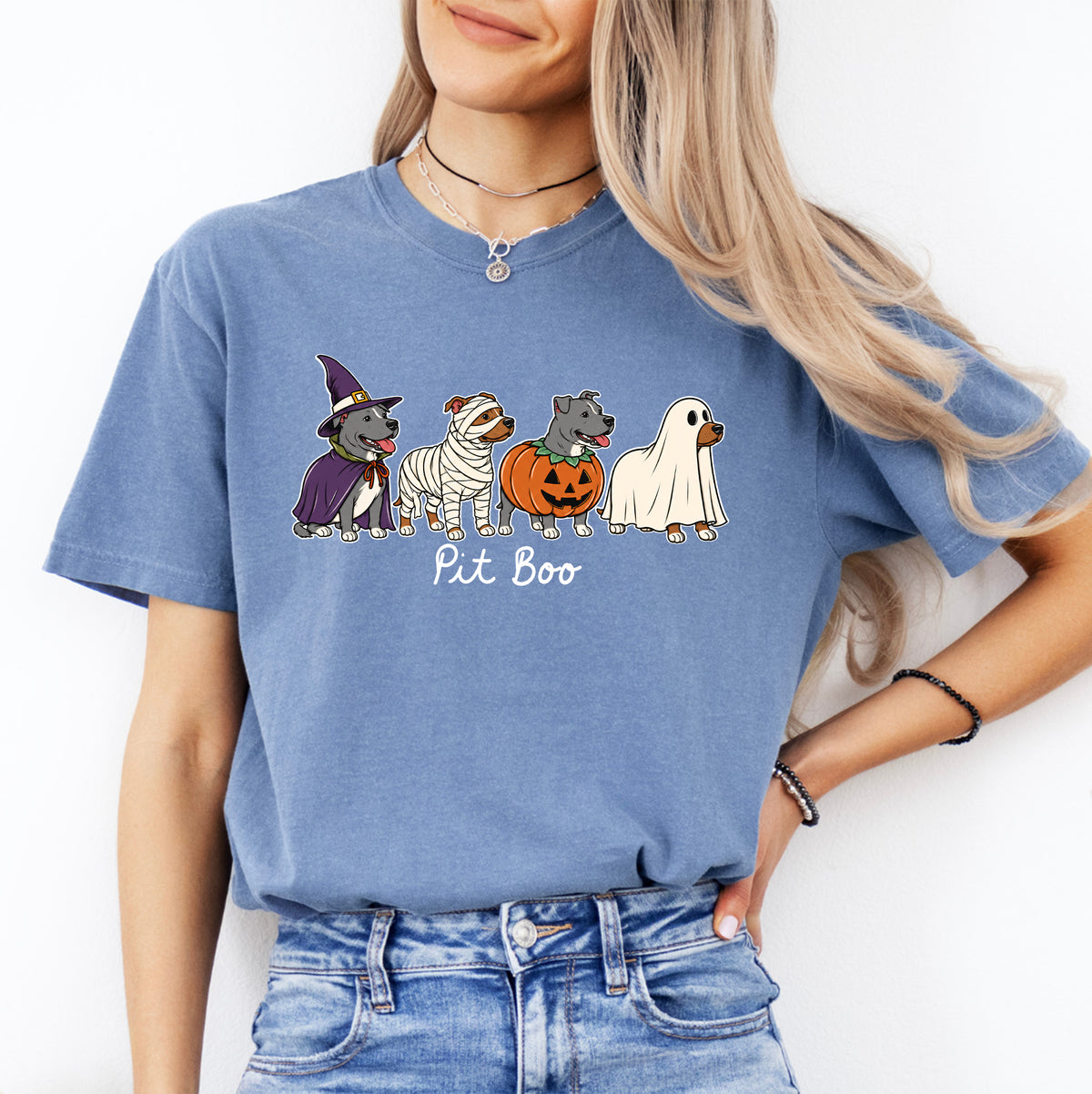 Pit Boo Halloween Pitbull Costume Tee