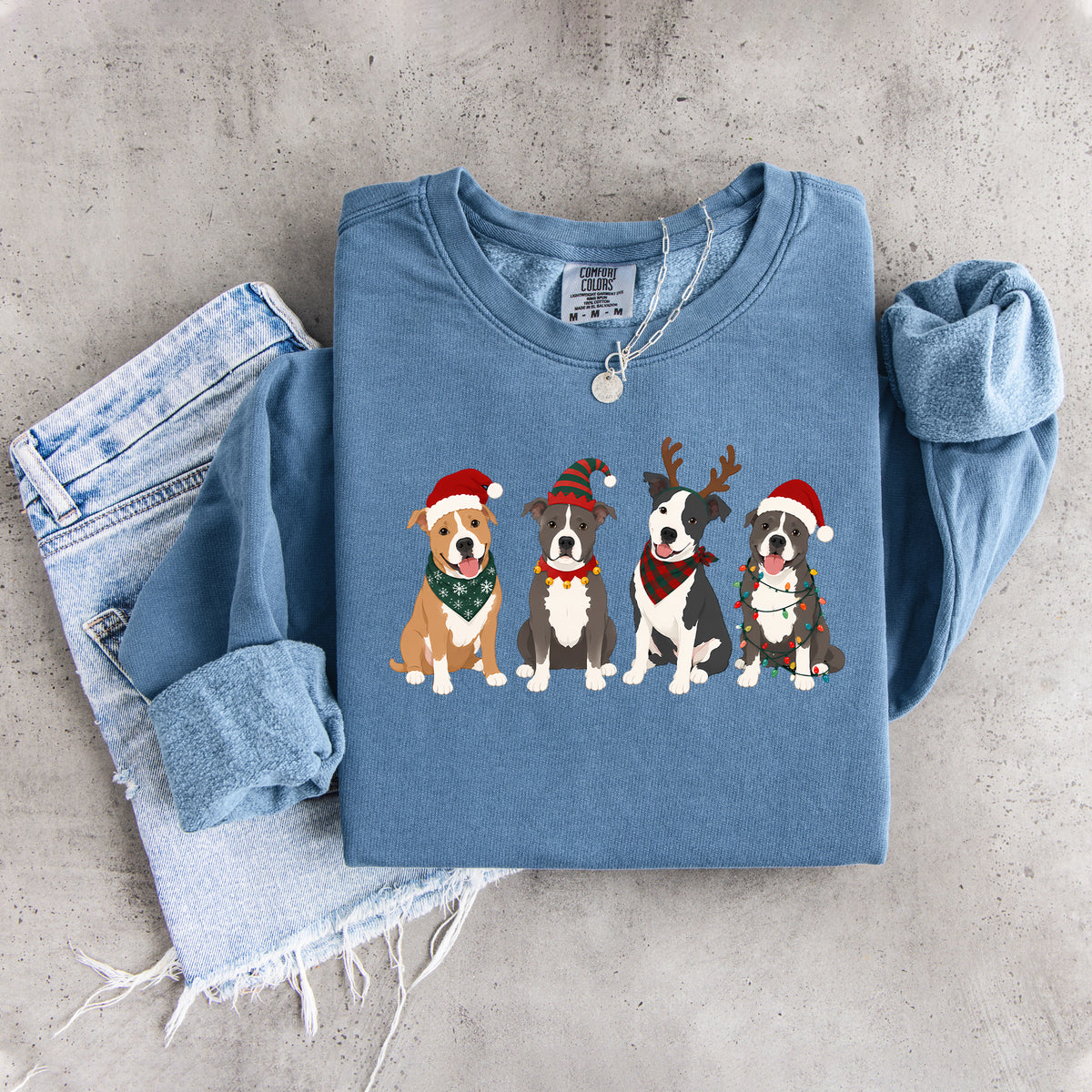 Pitbulls Christmas Sweatshirt